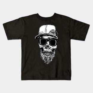 Bearded Jeeper Skull Kids T-Shirt